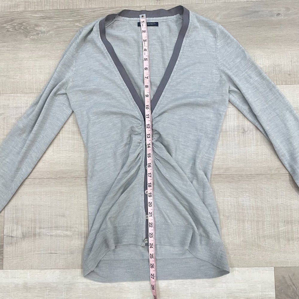 Gray Button Down Cardigan - image 4